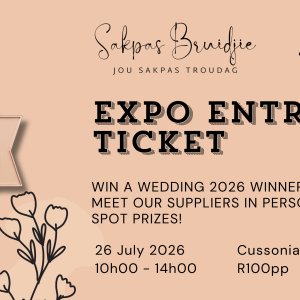 ENTRY TICKET - WIN A WEDDING 2026 EXPO