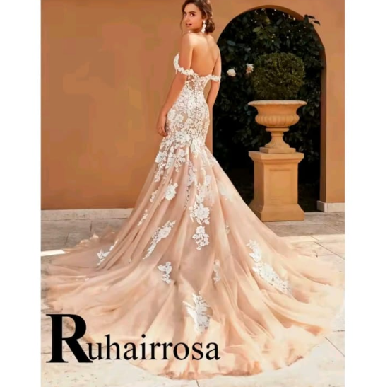 Remonde - Enchanted Lace Mermaid Wedding Dress – Off-the-Shoulder Bridal Gown - Image 2