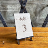 Wooden wedding table numbers
